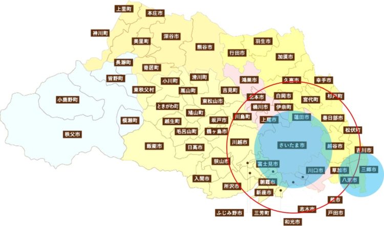 対応エリア(共用部清掃のソラダム)