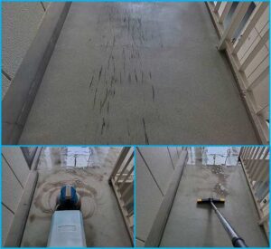 ヒールマークを除去（共用部清掃のソラダム）